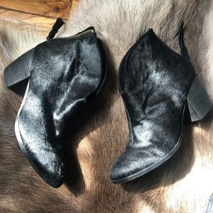 Cynthia Vincent Pony Hair Ankle Boots